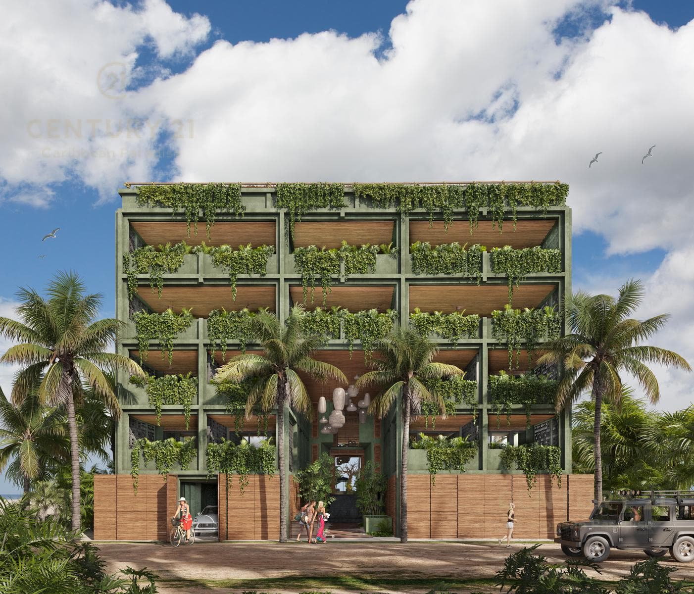 Beautiful 1-Bedroom Apartment in an Oceanfront Building for Sale in Bahía Tankah, Tulum P4043