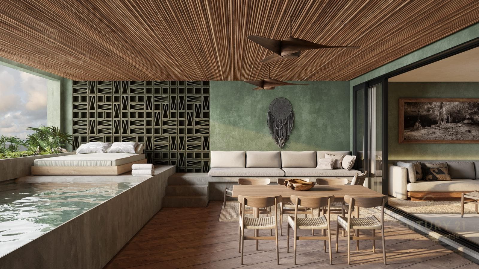 Beautiful 1-Bedroom Apartment in an Oceanfront Building for Sale in Bahía Tankah, Tulum P4043