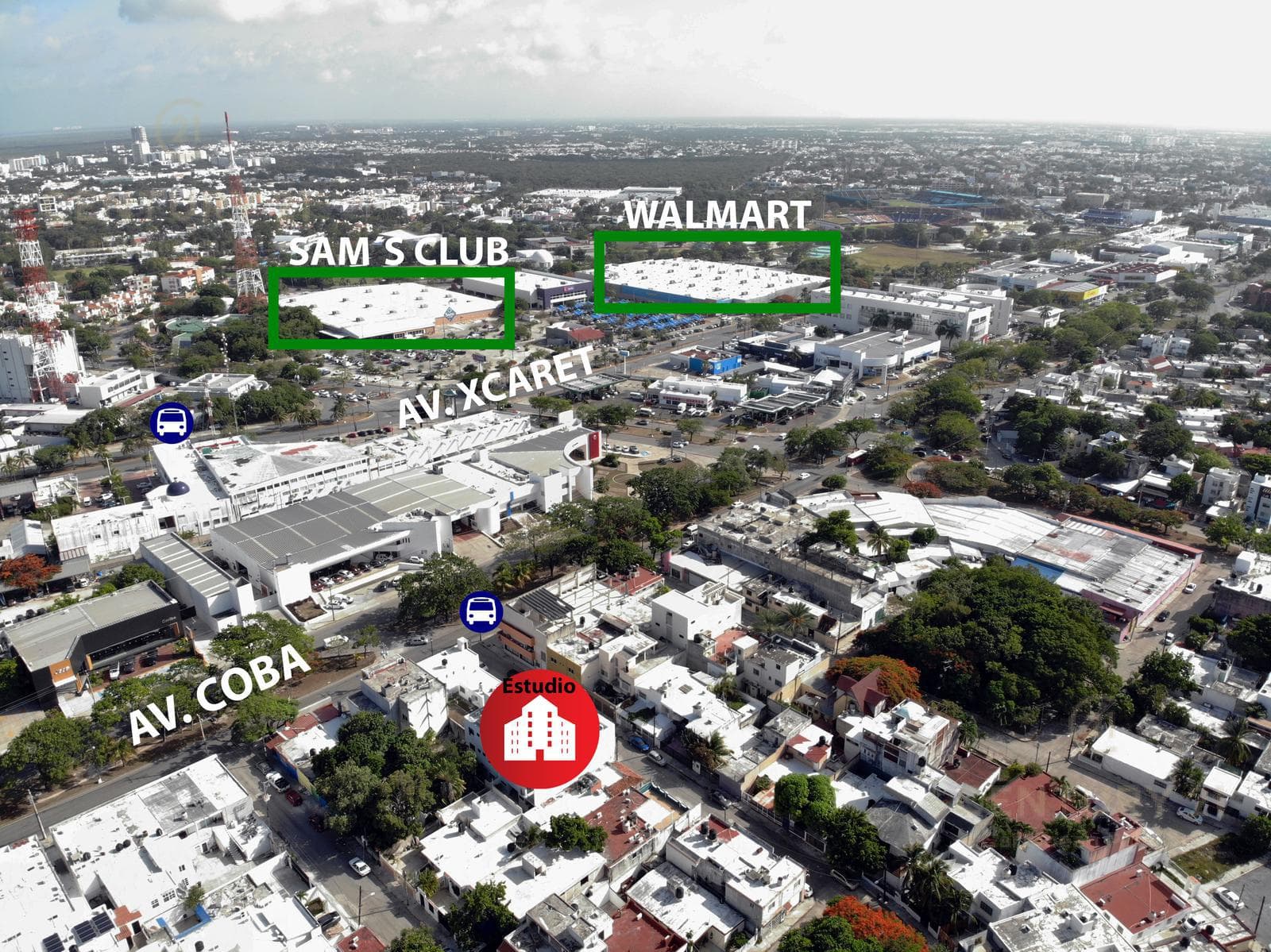 Estudio en Renta Anual, Av. Coba, Cancún C2501