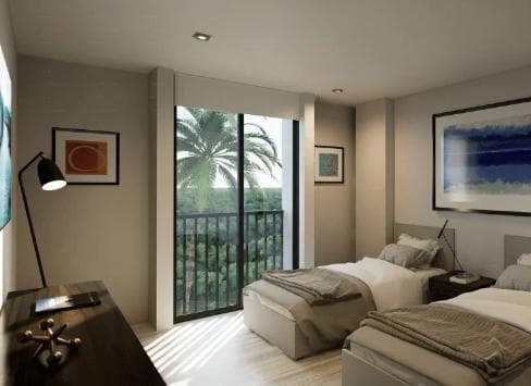 Pre-sale apartment in Huayacan on the ground floor with a garden