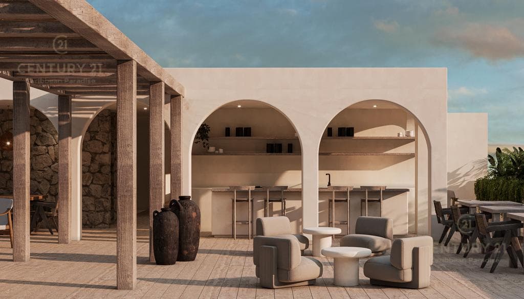 Lujoso Departamento en Venta 2 rec con vista al Mar en pueblo de Tulum P3929
