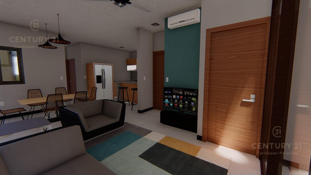 Bonito departamento en pequeño condominio en el corazón de Playa del Carmen P2983