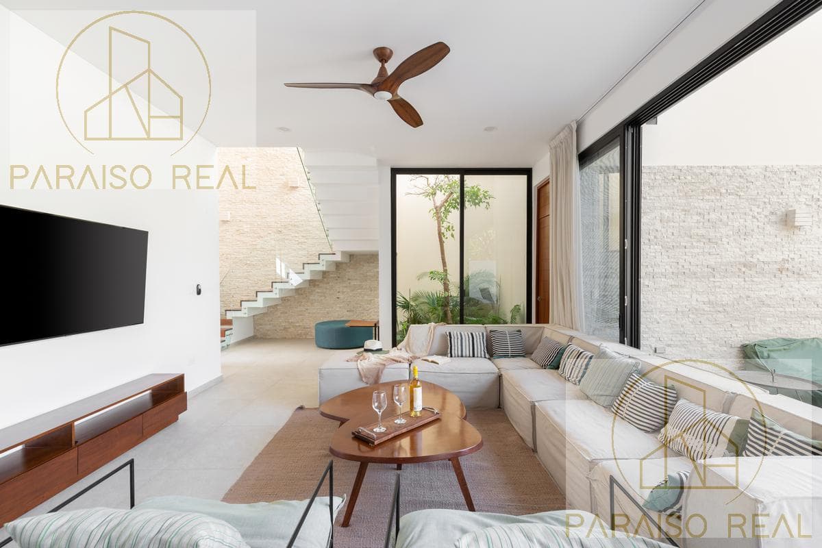 Luxury 4-bedroom villa in Aldea Zama Private with a pool and 24-hour security
