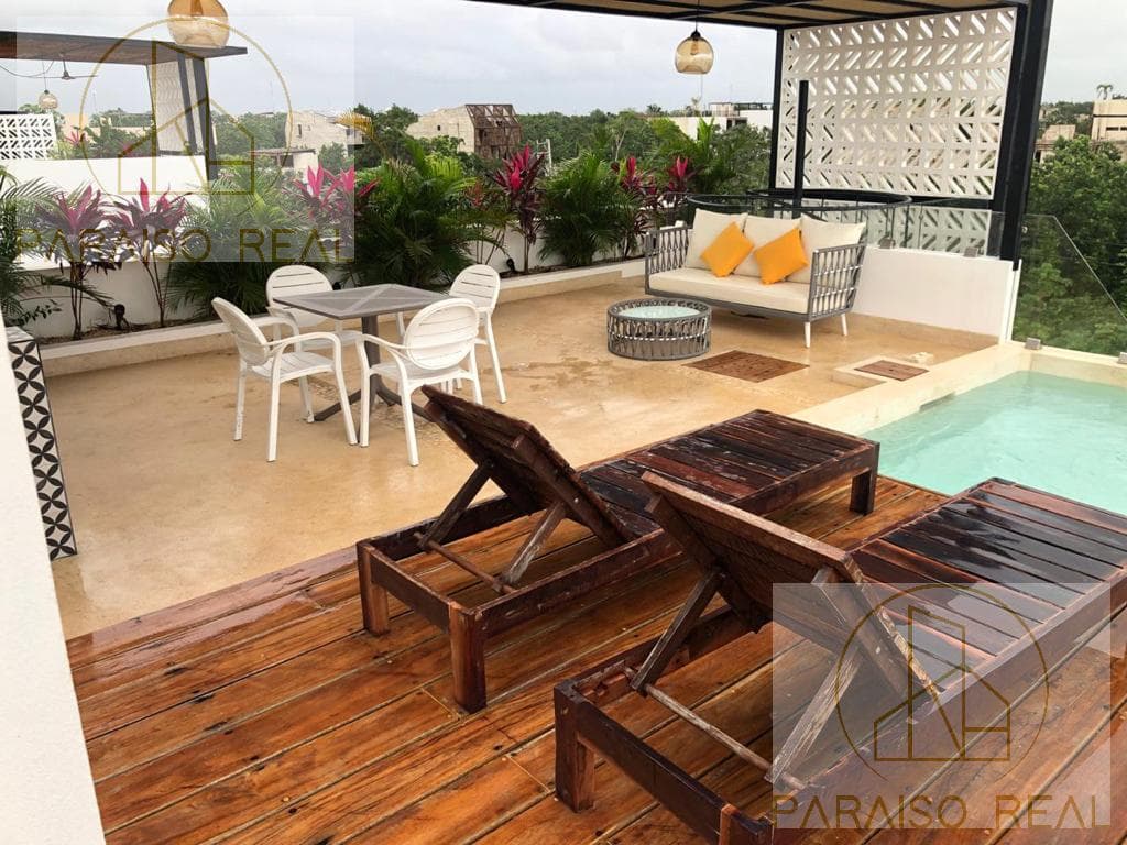 Ph with a private rooftop at La Veleta Tulum—long-term rental