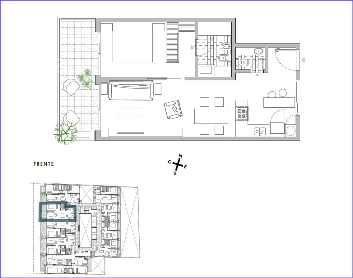 One-bedroom apartment for sale in Pocitos - 402
