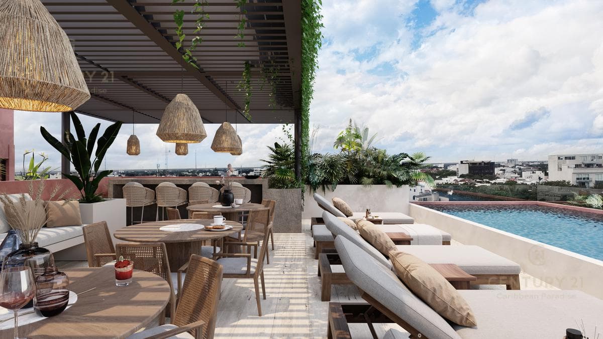 Bonitos Estudios en Venta en tranquilo Condominio de Playa del Carmen P3952