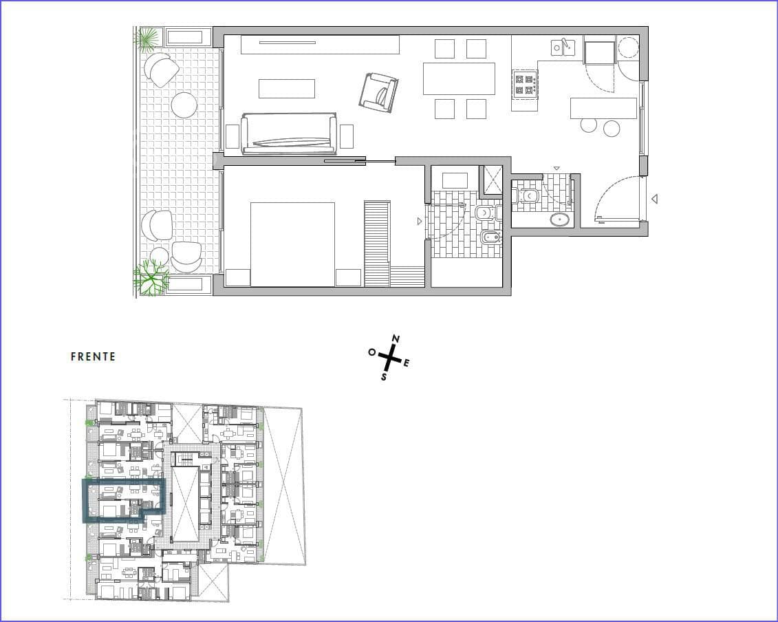 One-bedroom apartment for sale in Pocitos - 503