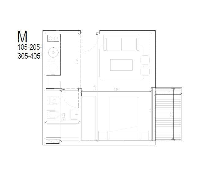 Studio Apartment for Sale in La Blanqueada-405