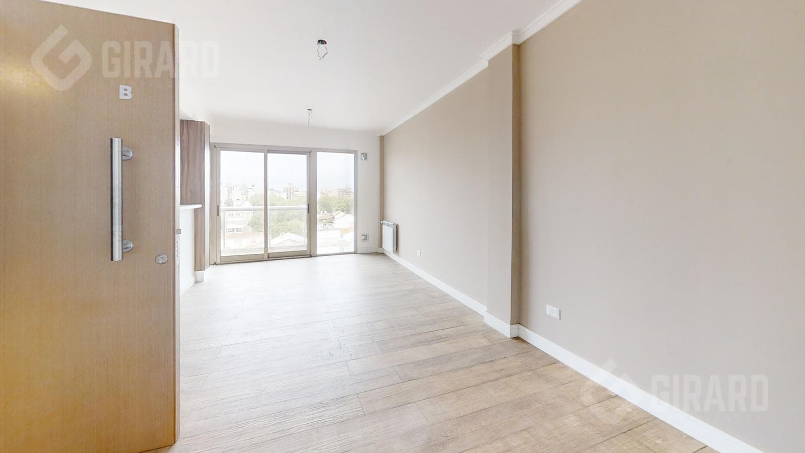 Brand-new 2-room apartment for sale in the Plaza Mitre area. 360° Tour