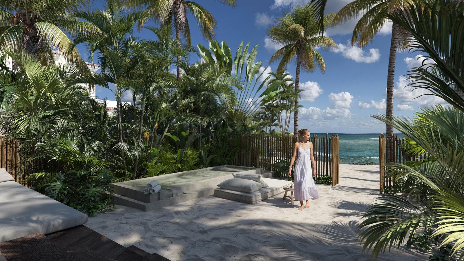 Beautiful 1-Bedroom Apartment in an Oceanfront Building for Sale in Bahía Tankah, Tulum P4043