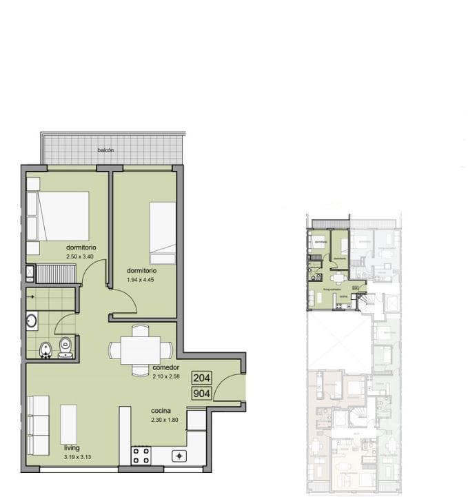 Two-Bedroom Apartment for Sale in Downtown - 804