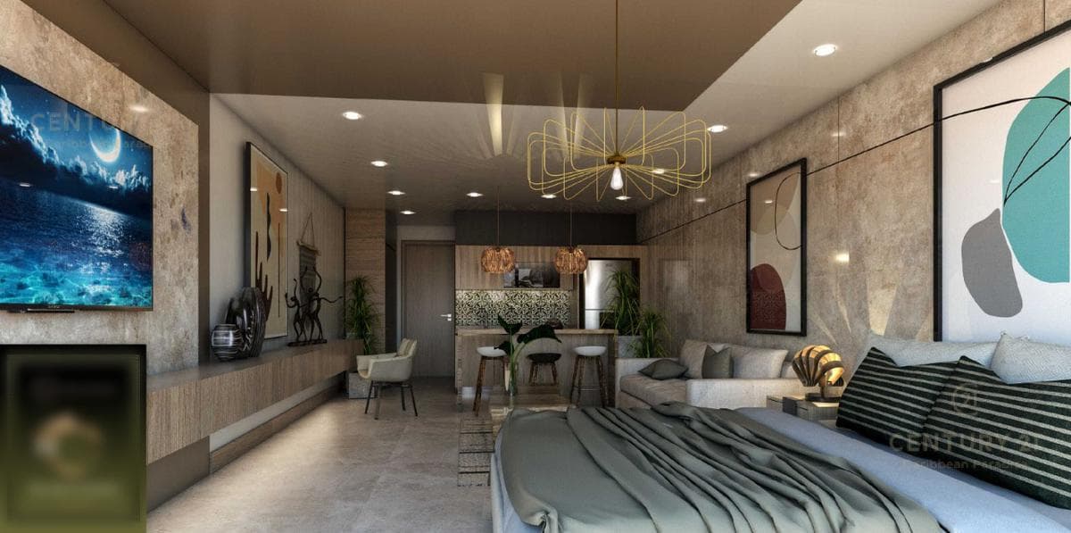 Penthouse on Av. Kukulkán, a short walk from the beach in Tulum P3637