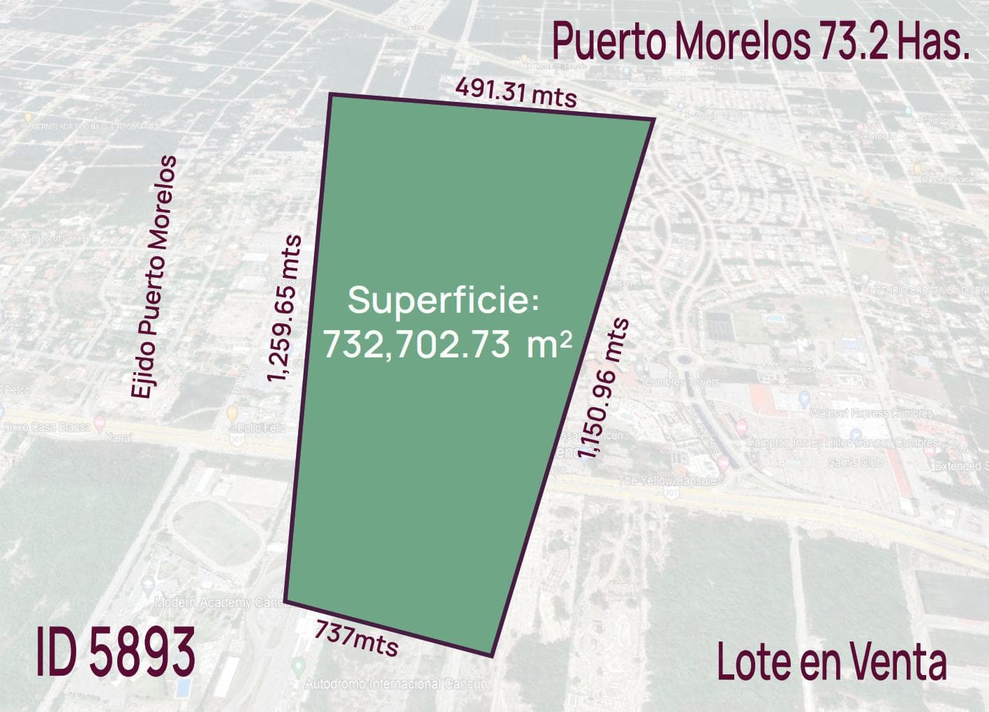 Land for Sale in Puerto Morelos Near the Federal Highway