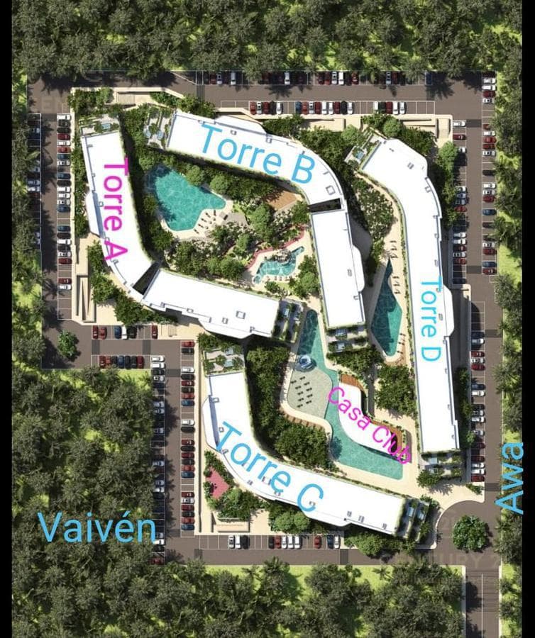 Venta de lujoso Estudio en Playacar Playa del Carmen P3855