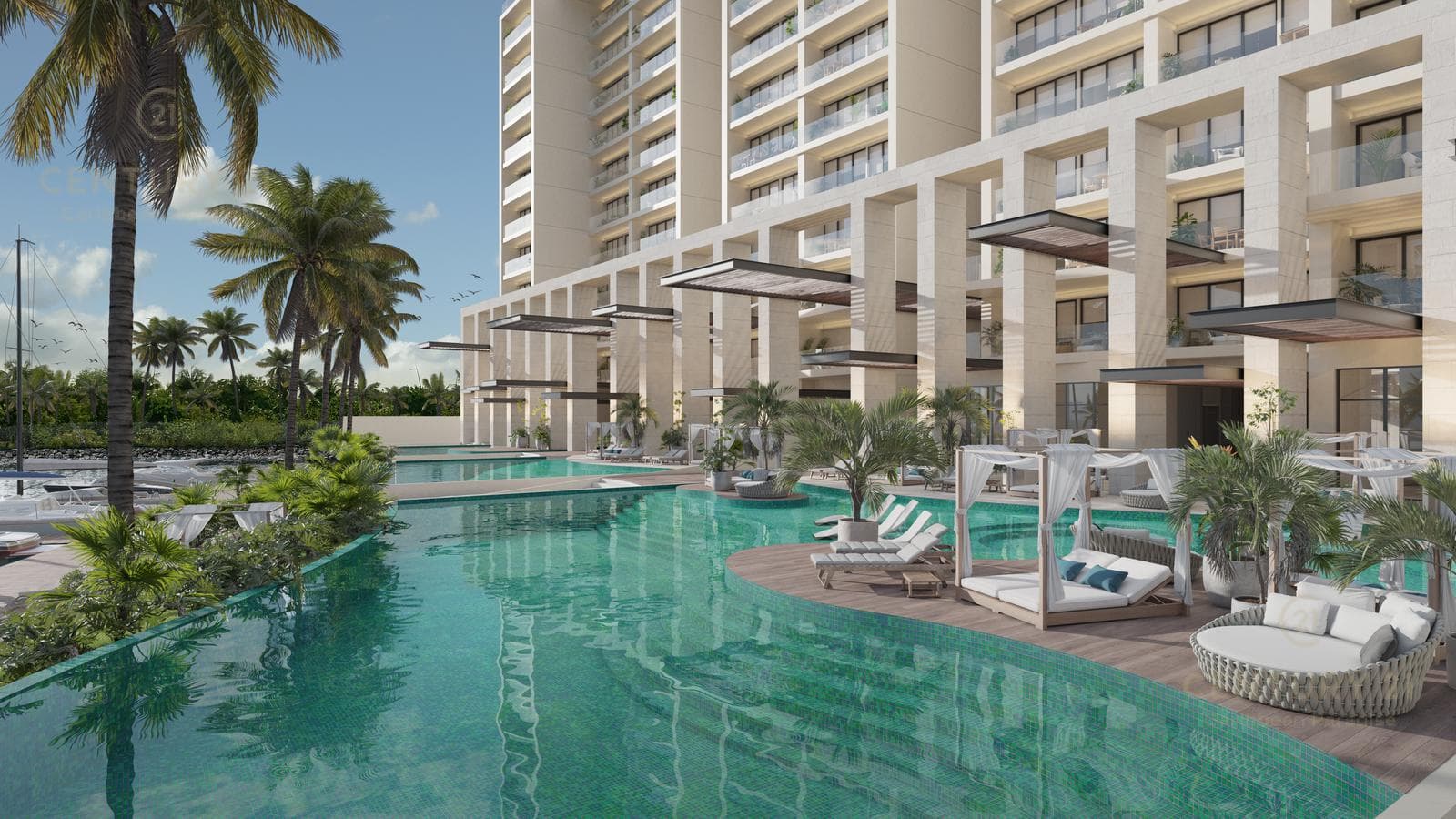 Pre-sale of a luxury apartment in Puerto Cancún C3841