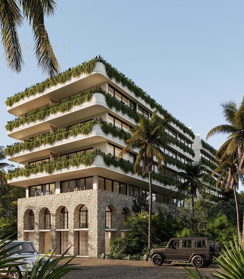 Lujoso Departamento en Venta 2 rec con vista al Mar en pueblo de Tulum P3929