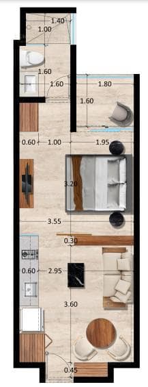 Bonitos Estudios en Venta en tranquilo Condominio de Playa del Carmen P3952