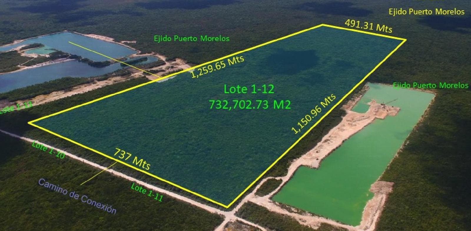 Land for Sale in Puerto Morelos Near the Federal Highway