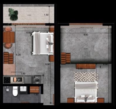 Hermoso Studio Loft, 2 hab, en Venta en Aldea Zama Tulum P3920