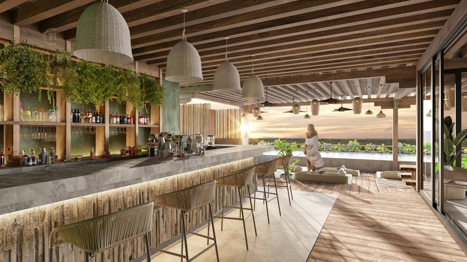 Beautiful 1-Bedroom Apartment in an Oceanfront Building for Sale in Bahía Tankah, Tulum P4043