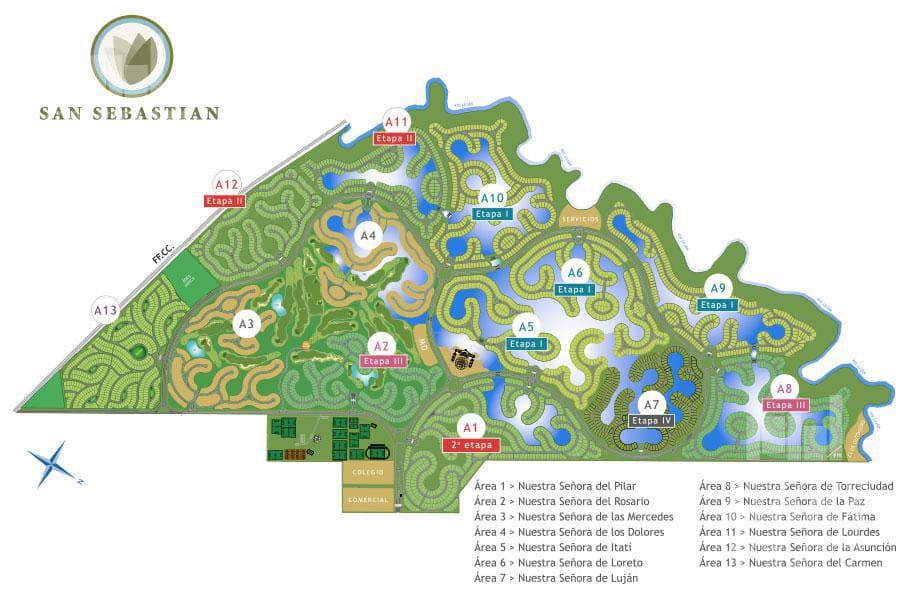 Lot overlooking the lagoon for sale in the San Sebastián Gated Community—Area 6