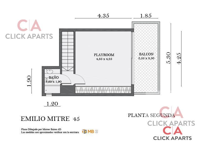 FOR SALE - 6-ROOM UPPER-FLOOR APARTMENT - WILL ACCEPT APARTMENTS OR LAND AS PART OF PAYMENT - CABALLITO
