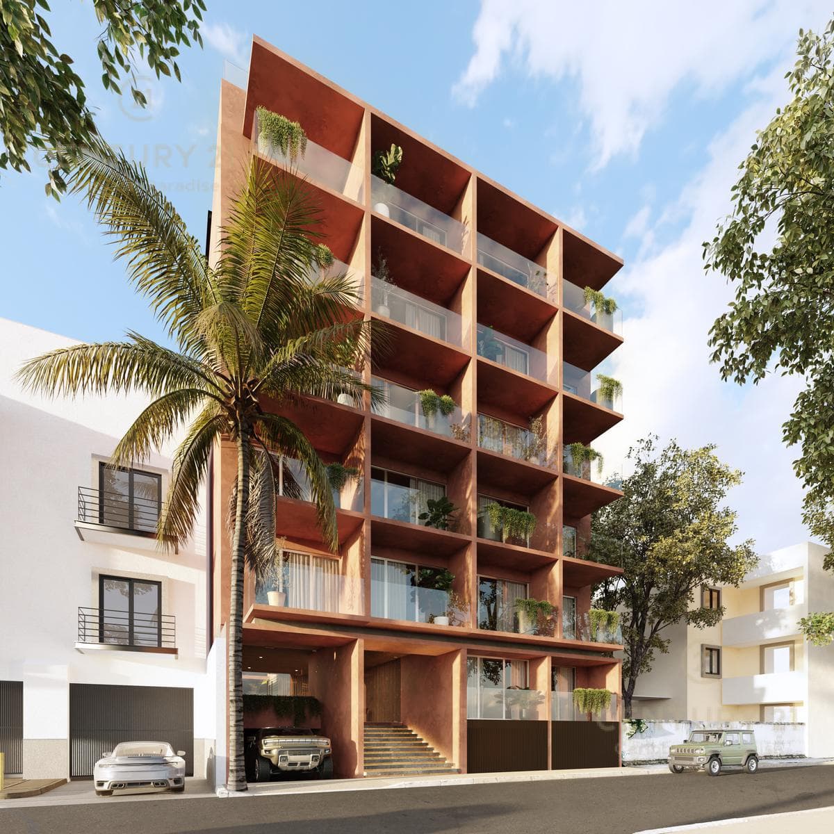 Bonitos Estudios en Venta en tranquilo Condominio de Playa del Carmen P3952