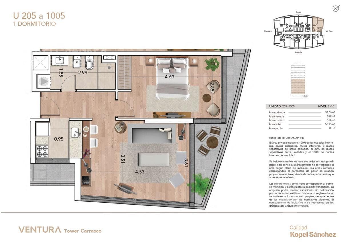 1-Bedroom Apartment for Rent in Barra de Carrasco