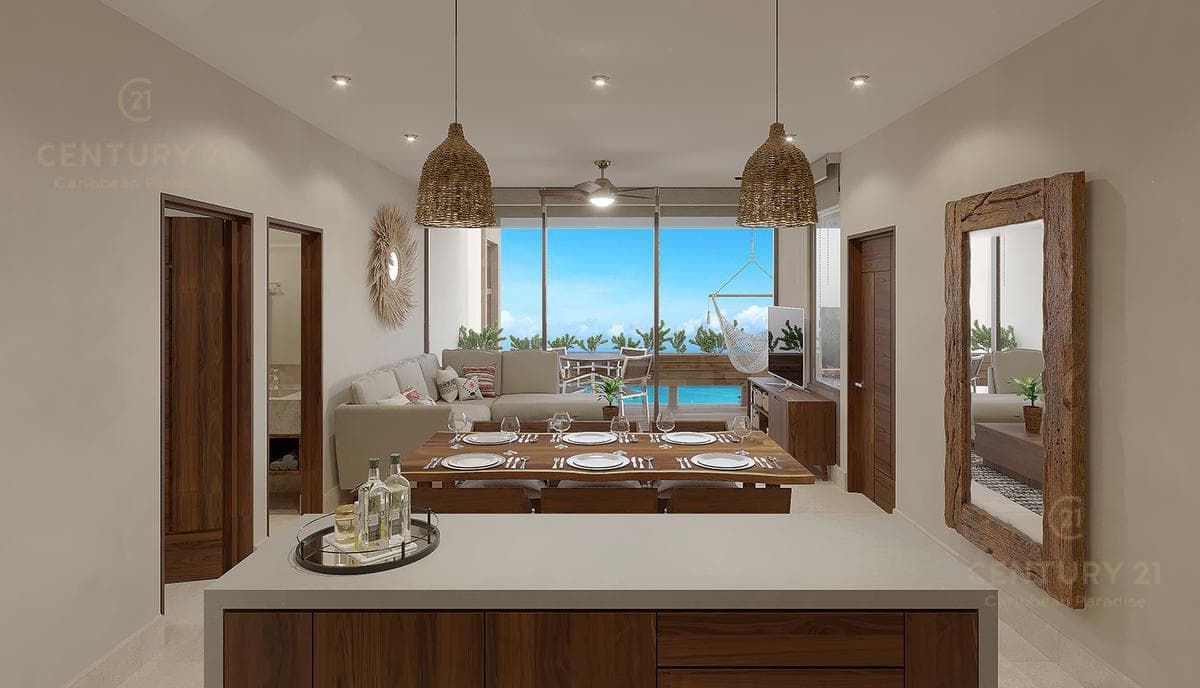 Luxury 2-Bedroom Apartments for Sale with Ocean Views in Holbox P3925