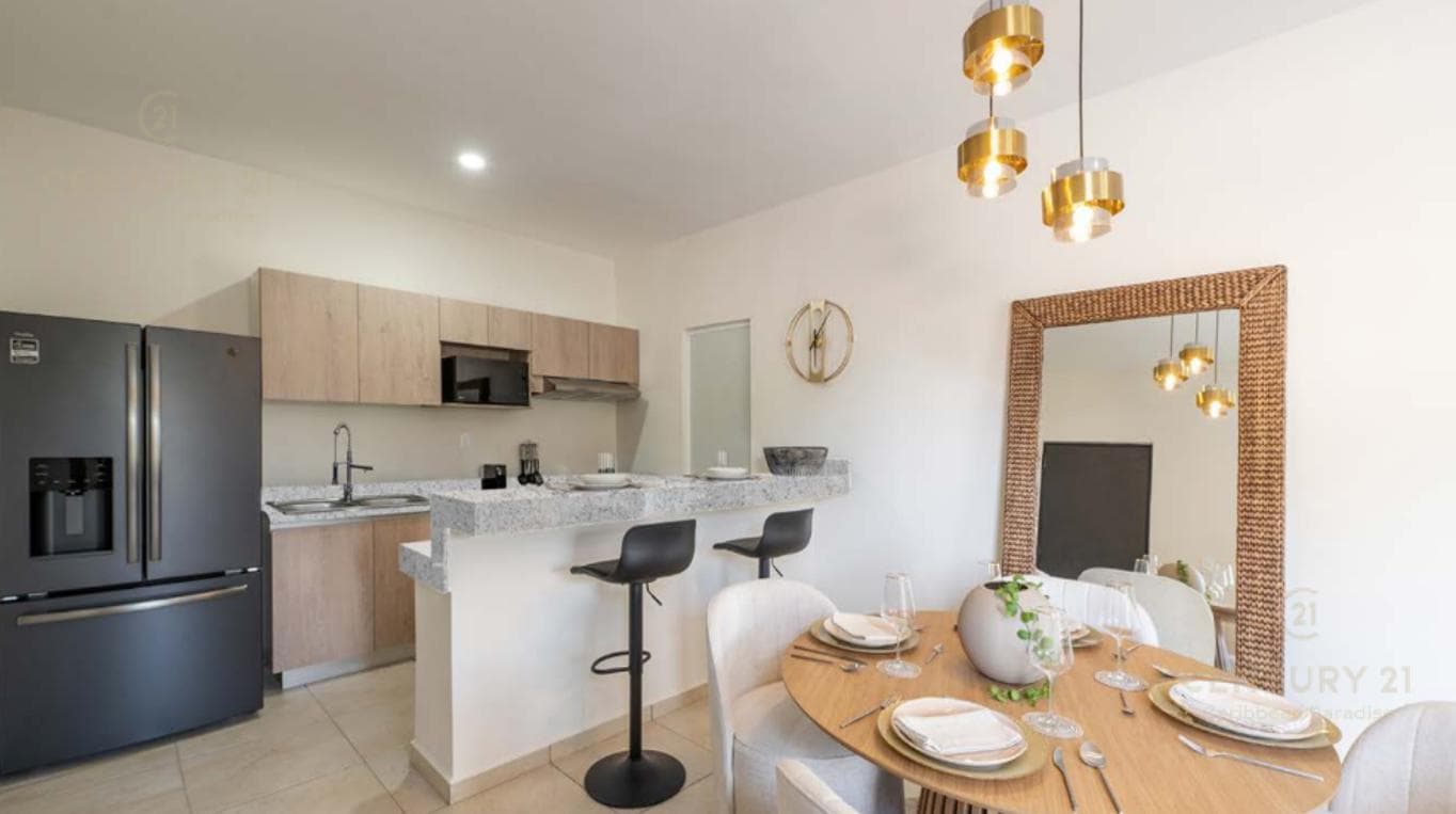 Apartment for sale, 5 minutes from the beach, Puerto Morelos C3814
