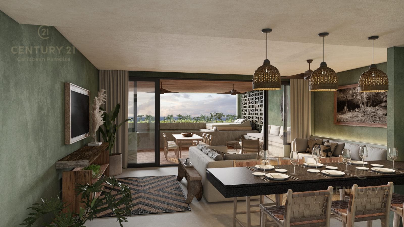 Beautiful 1-Bedroom Apartment in an Oceanfront Building for Sale in Bahía Tankah, Tulum P4043