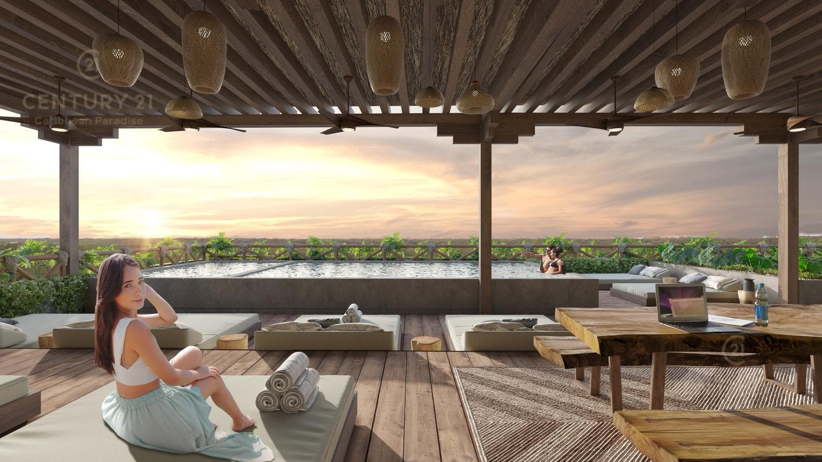 Beautiful 1-Bedroom Apartment in an Oceanfront Building for Sale in Bahía Tankah, Tulum P4043