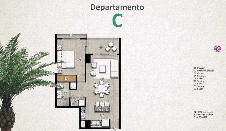 Venta de íncreible Penthouse 3 rec en Nuevo Centro Urbano Playa del Carmen P2754