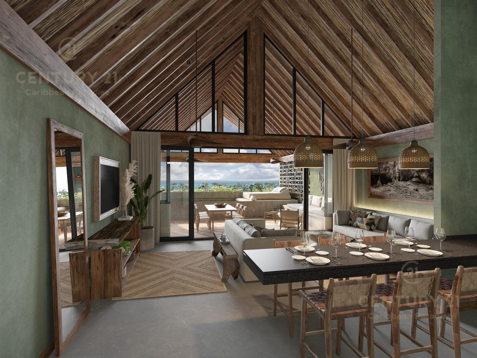 Beautiful 1-Bedroom Apartment in an Oceanfront Building for Sale in Bahía Tankah, Tulum P4043