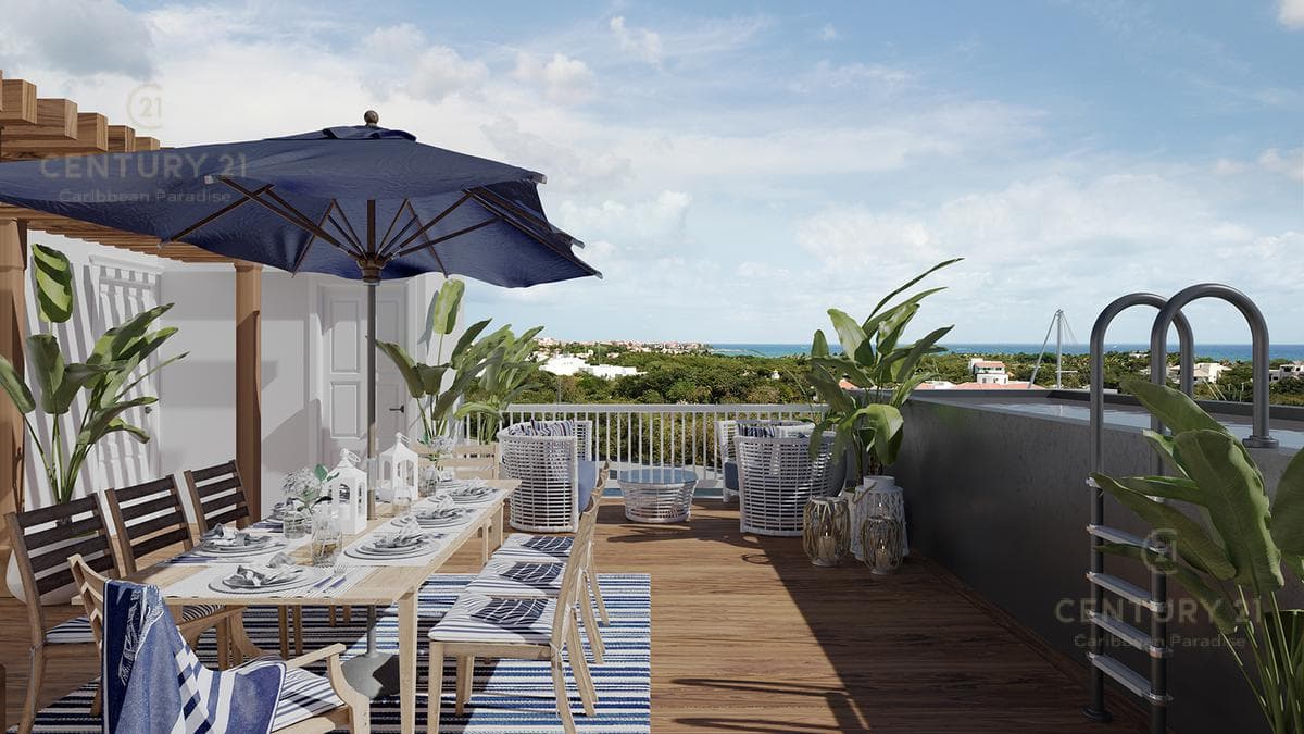 Penthouse 3 recámaras en Puerto Aventuras P2386