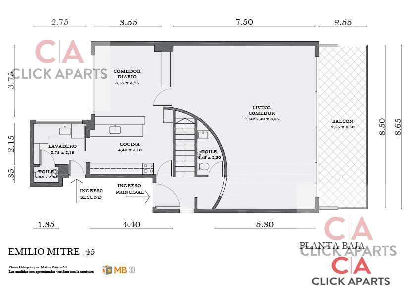 FOR SALE - 6-ROOM UPPER-FLOOR APARTMENT - WILL ACCEPT APARTMENTS OR LAND AS PART OF PAYMENT - CABALLITO