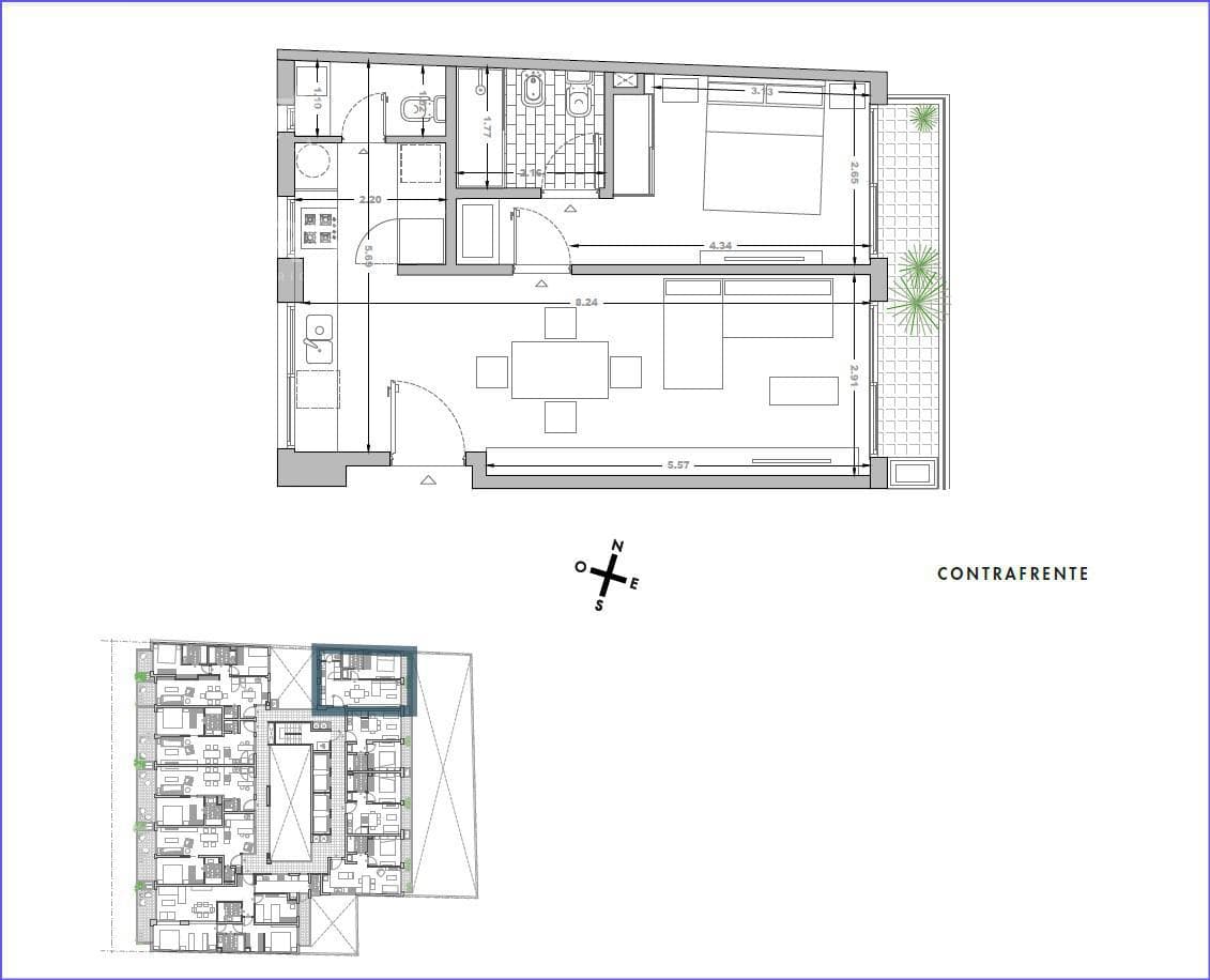 One-bedroom apartment for sale in Pocitos - 509