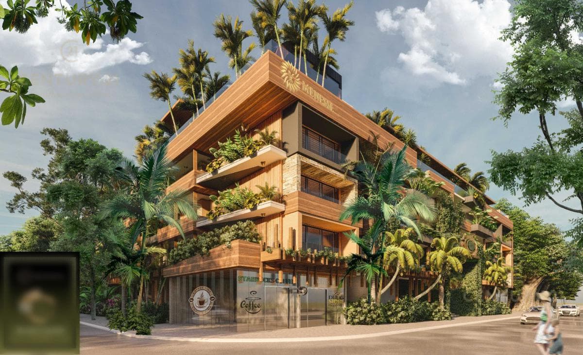 Increible estudio Av Kukulkán a poca distancia de la playa en Tulum P3636