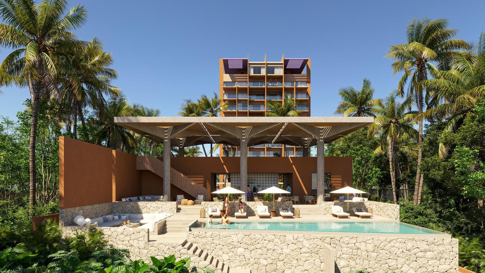 Pre-sale of a Beachfront Condo in Costa Mujeres C3845