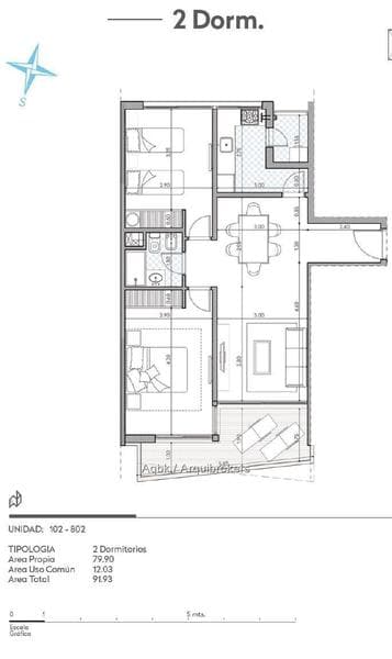 Two-Bedroom Apartment for Sale (Currently Rented) in Barrio Sur - 302