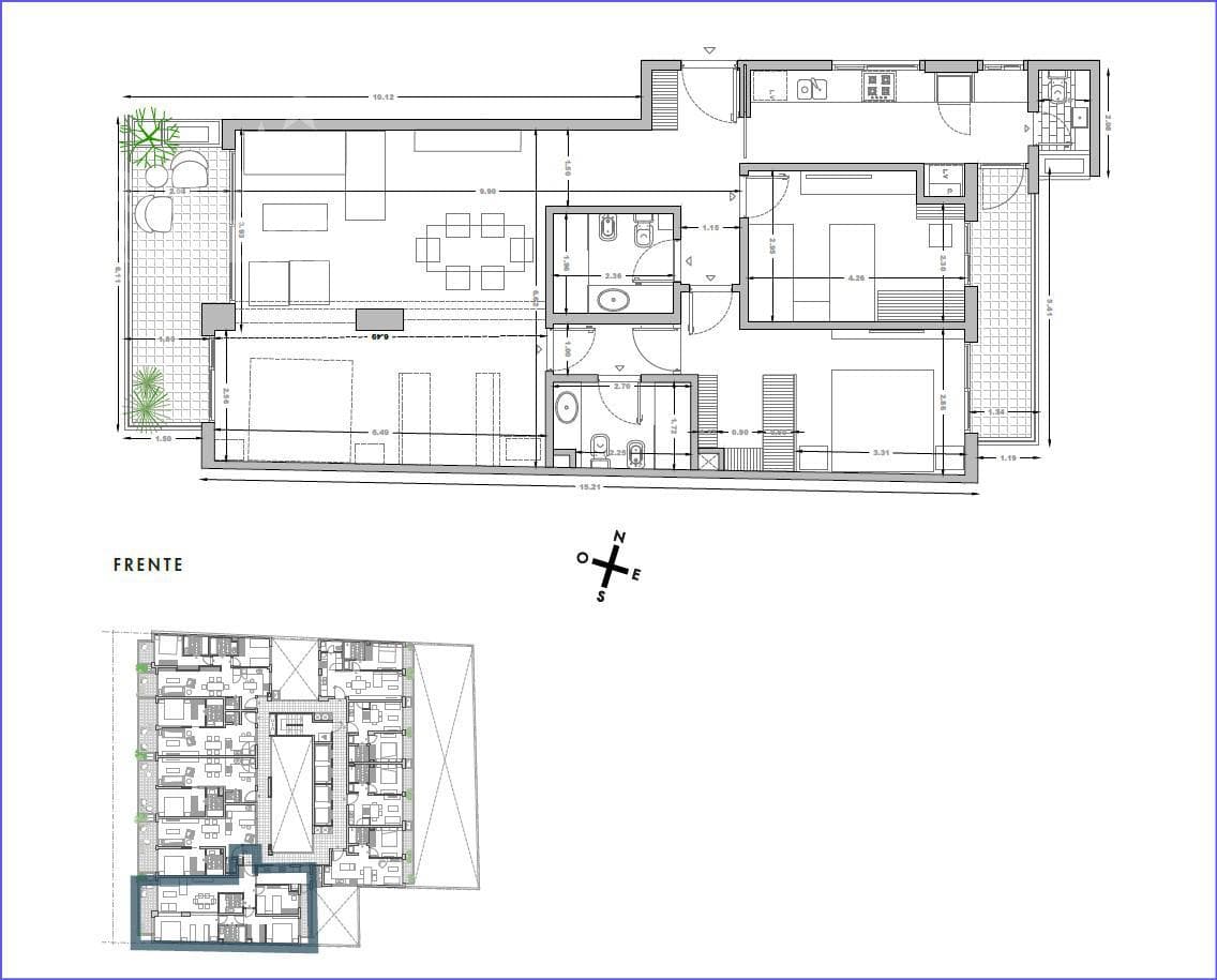 Three-bedroom apartment for sale in Pocitos - 405