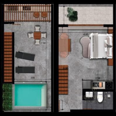 Moderno Penthouse en Venta Aldea Zama Tulum P3922